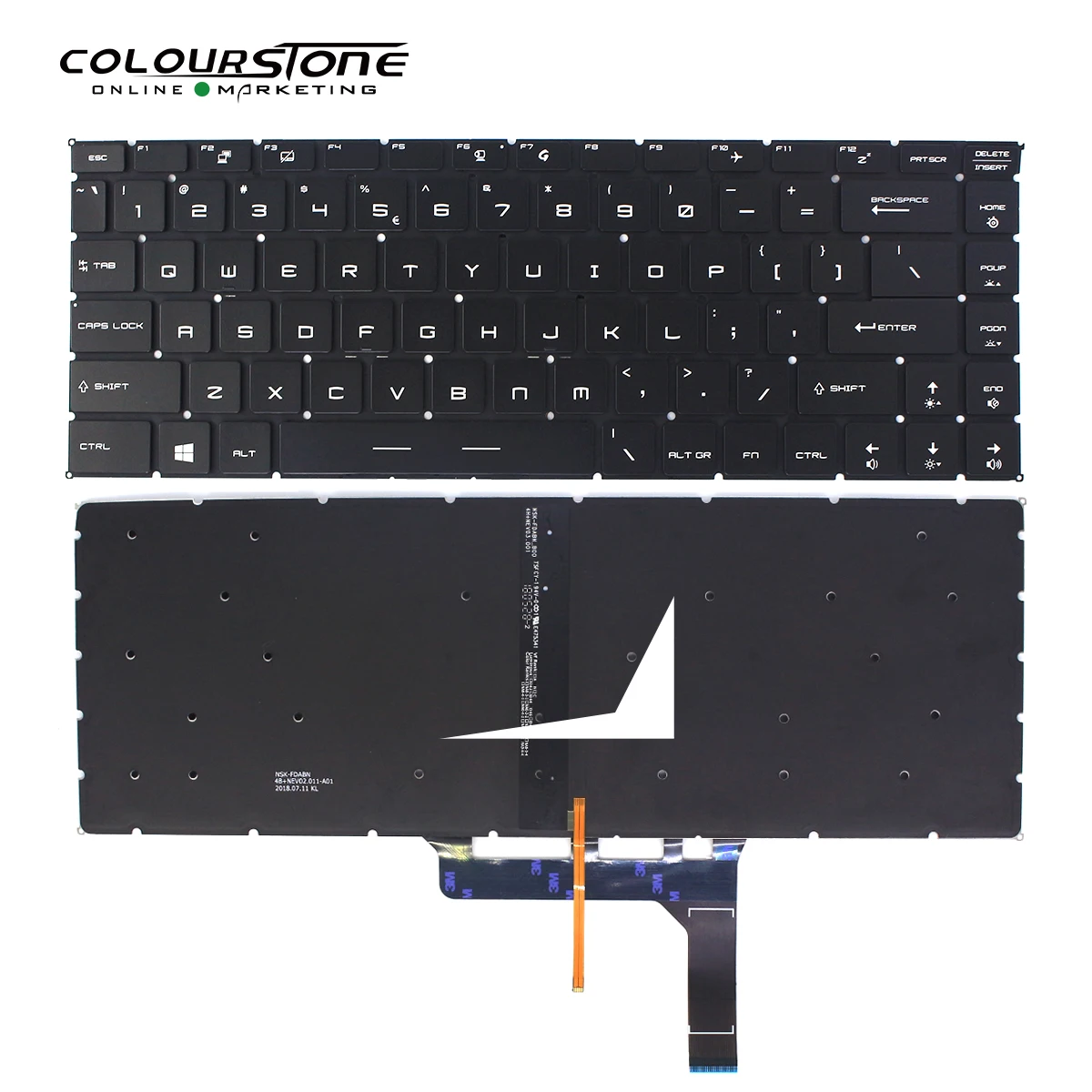 

GS65 US Keyboard For MSI GS65VR MS-16Q1 Series English keyboard Black With Backlit