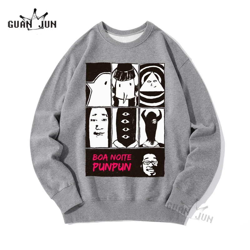 

Oyasumi Punpun Unisex Fashion Cartoon Hoodies Sweatshirt Print Trend Mens Clothes Hip-Hop Male Crewneck Hoodies Men Streetwear