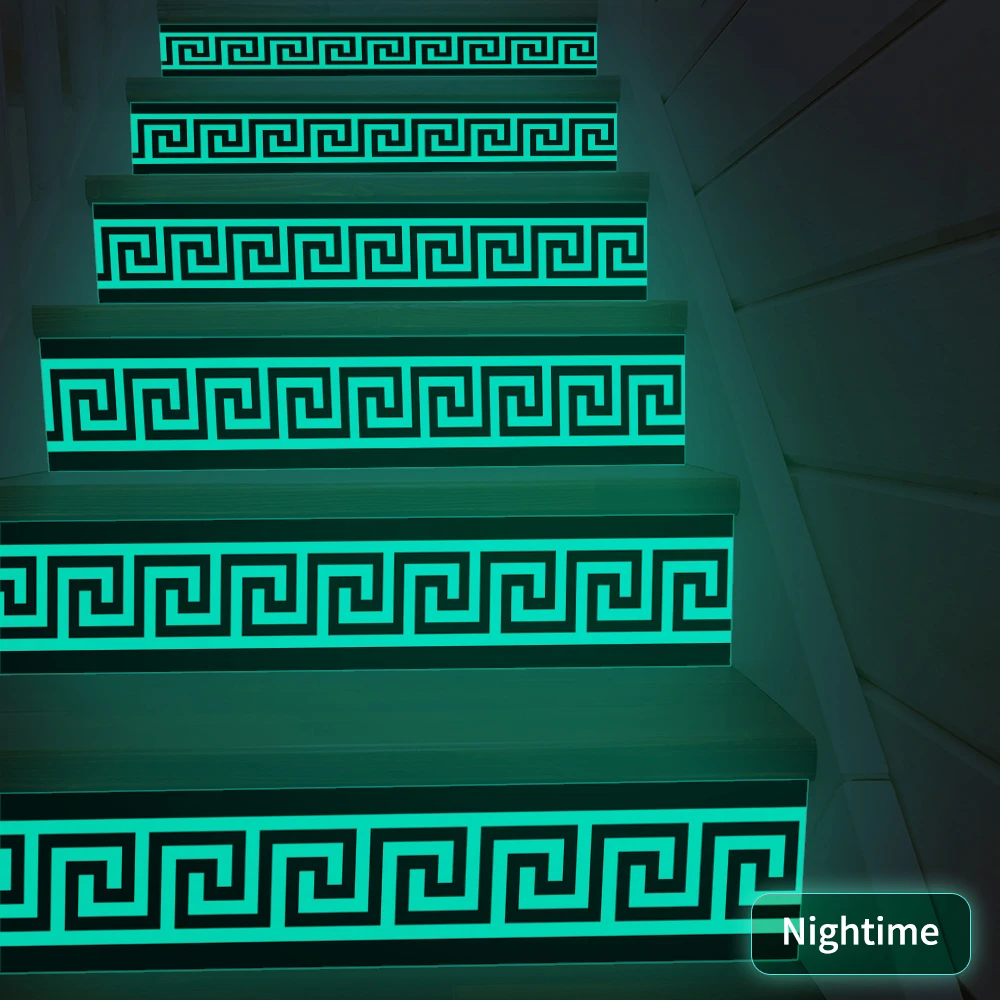 

Funlife® Glowing Green Bathroom Home Decoration Floor Stickers Self-Adhesive Ground Stickers Waterproof Anti-Slip Stair Stickers