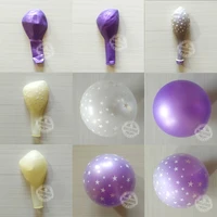 1020pcs 12inch pearl purple balloons transparent printing pentagram balloon birthday party decoration wedding background ballon