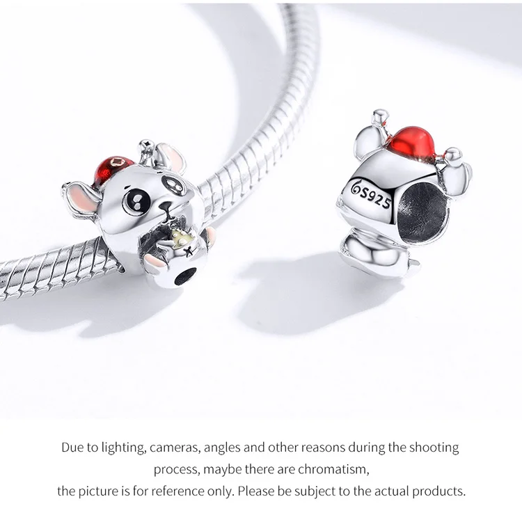 Браслет Pandora, серебро 925,, китайский талисман на удачу, бусины S925, красный, талисман на удачу, Бог, талисманы для изготовления ювелирных изделий