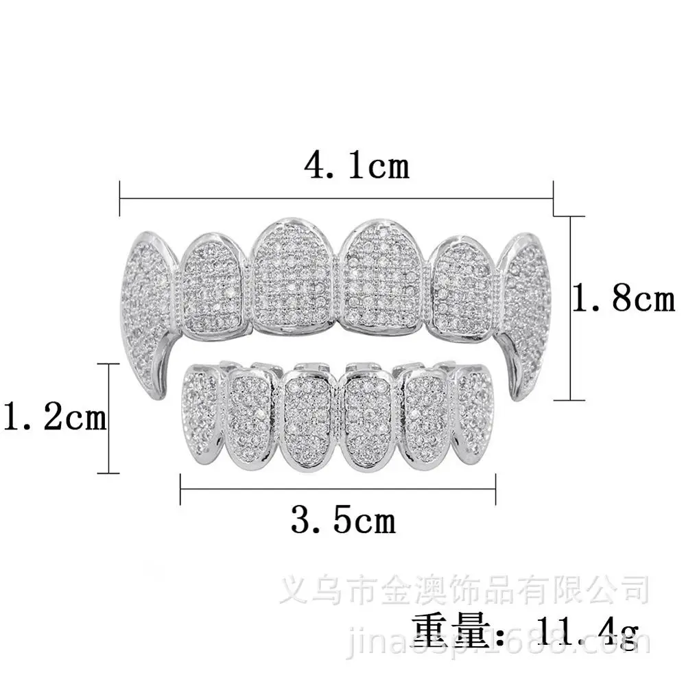 Хип-хоп Клык Зубы вампира набор для мужчин верхний нижний золото серебро