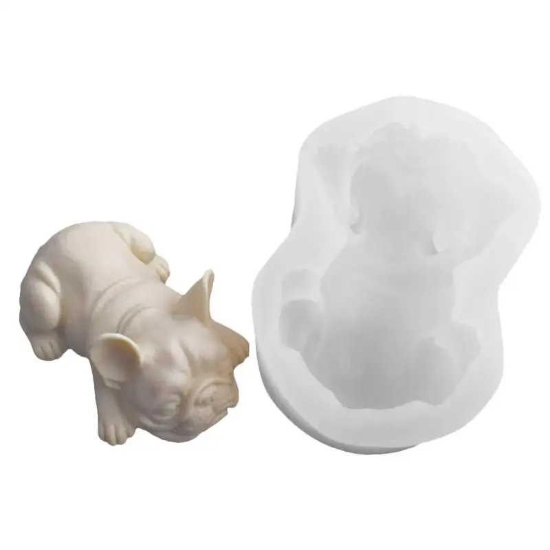 

3D French Bulldog Epoxy Silicone Mold Ice Cream Baking Gumpaste Tools Dessert Molds For Fondant Chocolate Candy Cake Decoration