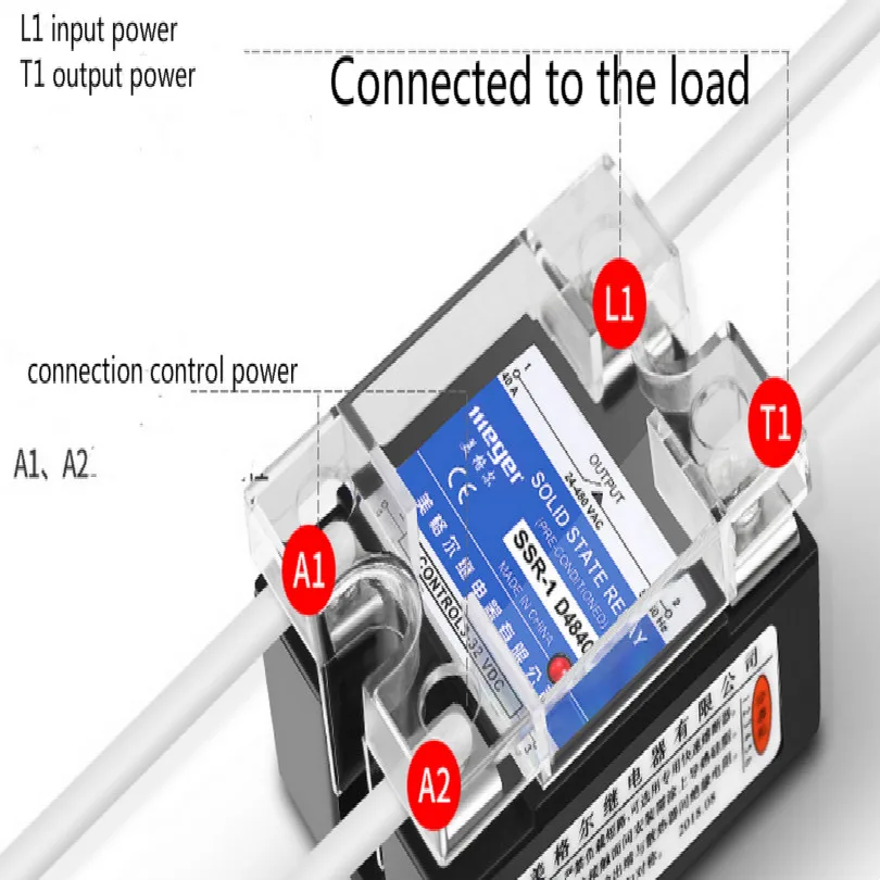 Радиатор + твердотельное реле Однофазное 220 В Φ D4810 D4825 D4840 40a D4860 Dc control AC 3 32vdc для 24