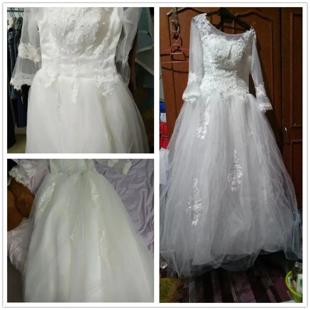 Вышитое Свадебное бальное платье с длинным рукавом | Свадьбы и торжества