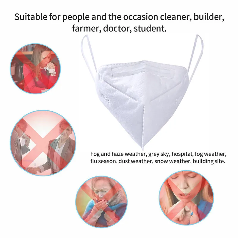 Быстрая доставка маска маски со ртом для лица нетканые одноразовые антипылевые