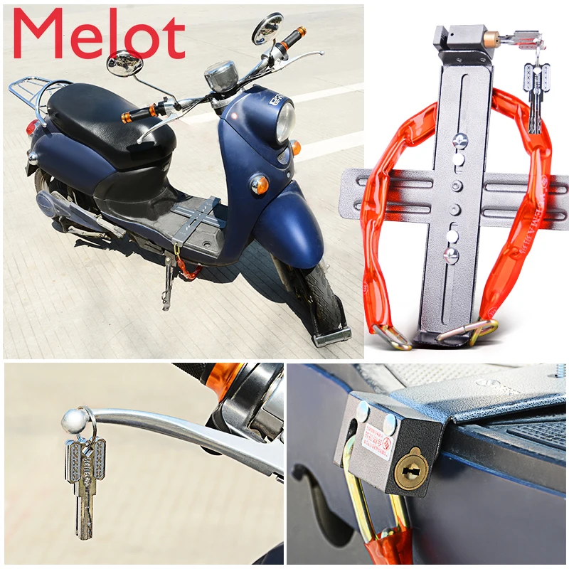 

Battery Lock Pedal Lock Electric Vehicle Battery Lock Security Lock Bold Chain Adjustable Shear Lock