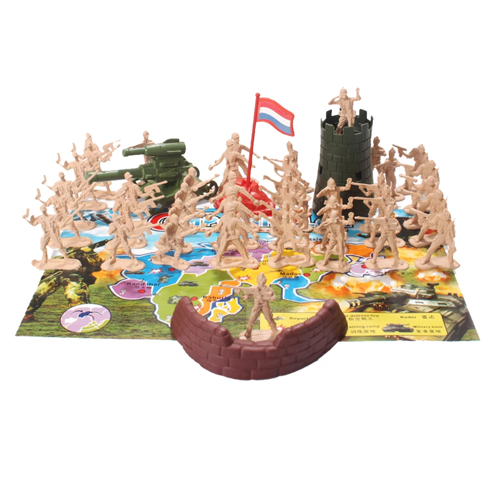 

41x Military Action 4cm Figures Army Plastic Soldier Set For Kids Gift