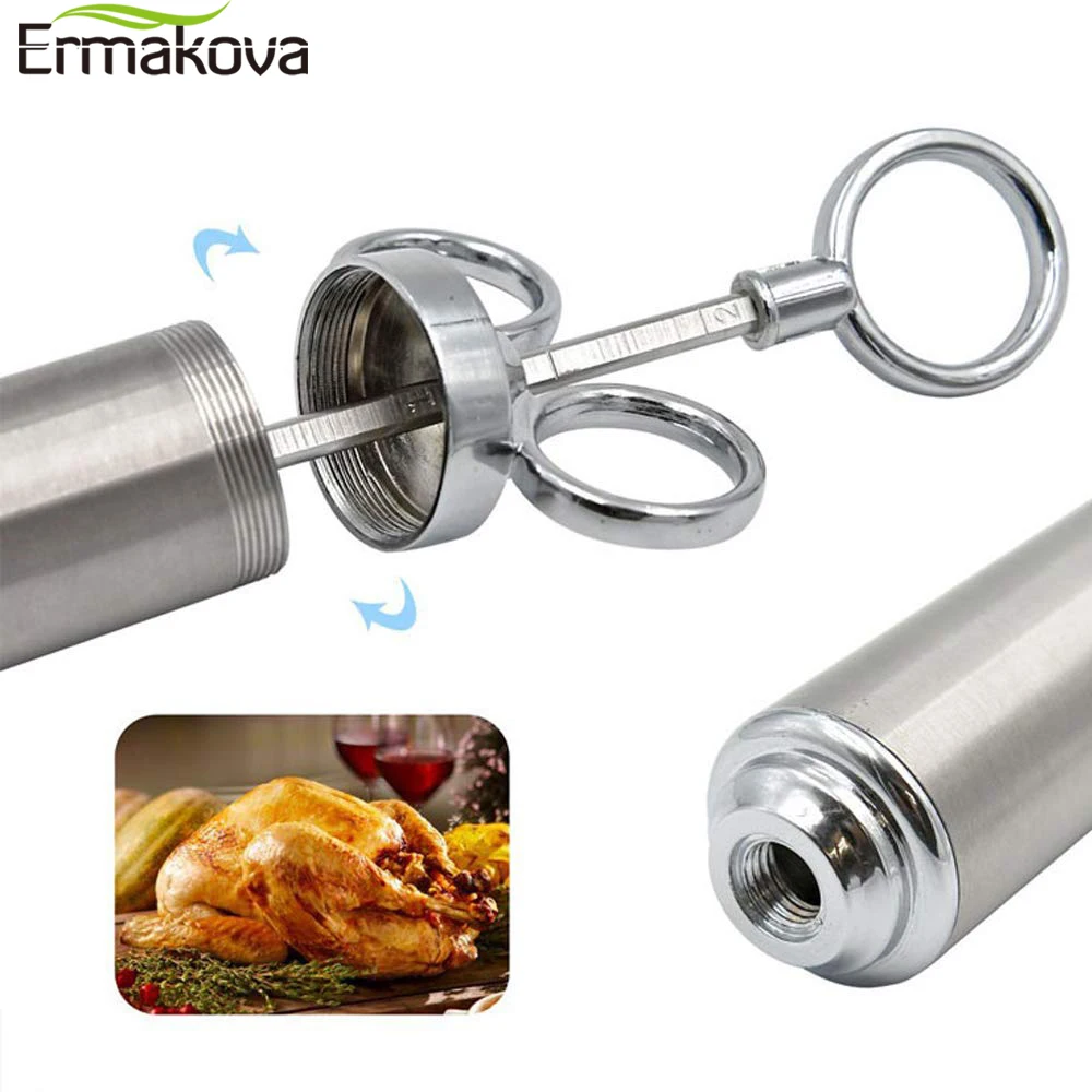 ERMAKOVA гриль Bump мясо Инжектор Шприц комплект 2 oz маринад инжектор шприц Phantom 3 Professional
