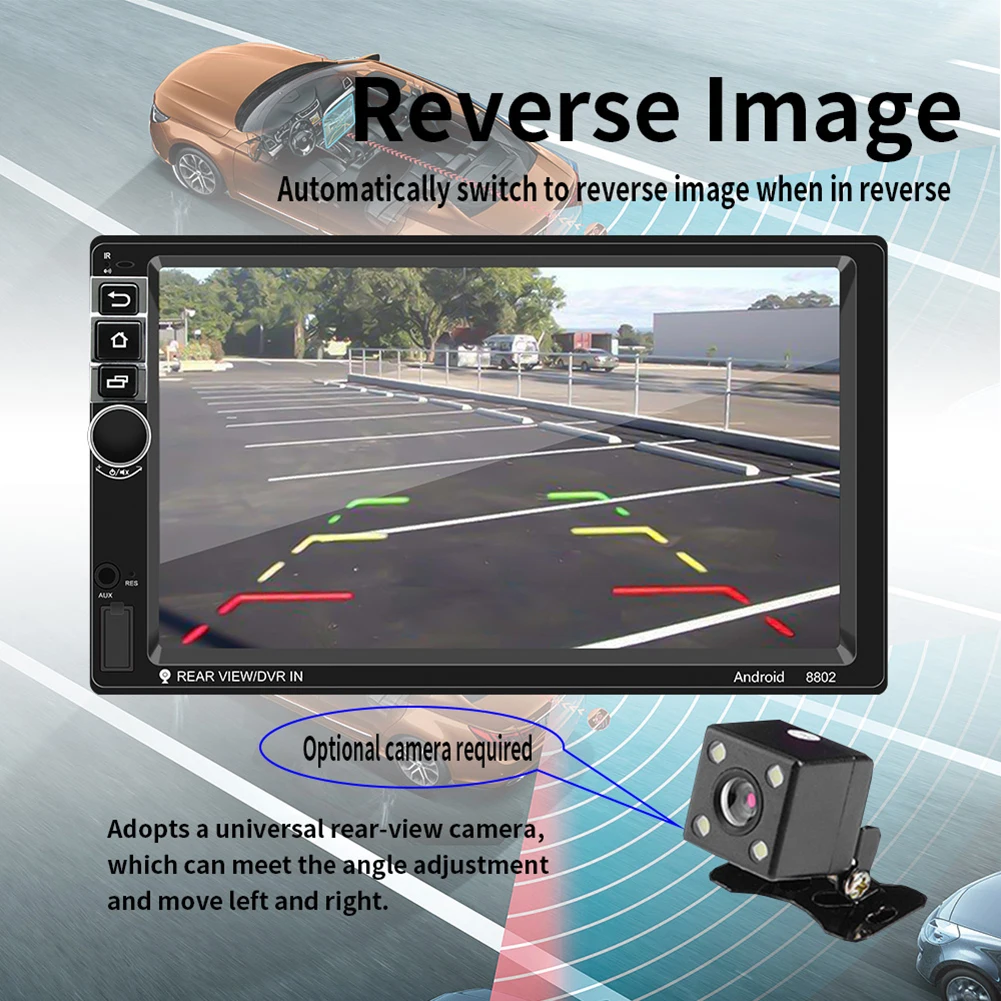 

Touch Screen HD Multimedia Players 7 inch Android 10.0 Car Stereo Bluetooth GPS USB AUX-Input Radio Head Unit