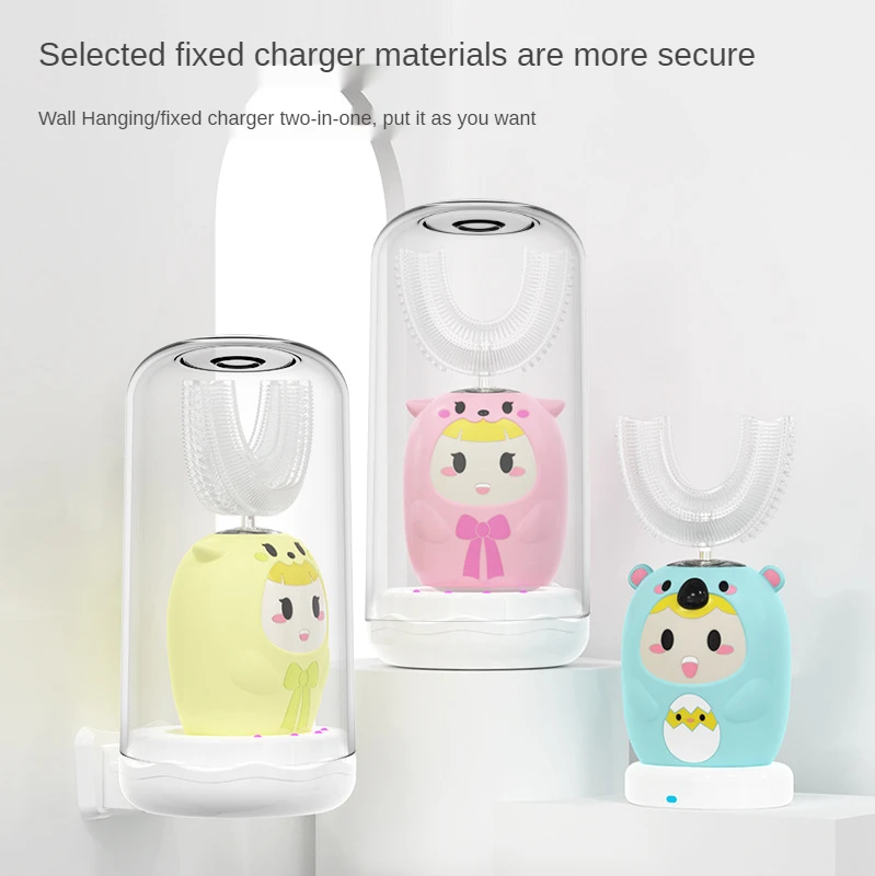 

Children's electric toothbrush charging IPX7 waterproof U-shaped mouth-mounted smart sonic oral cleaning automatic toothbrush SP