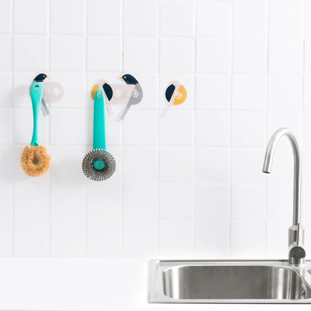 Мультфильм птица крючки клей без сверления Ванная комната Кухня Настенные