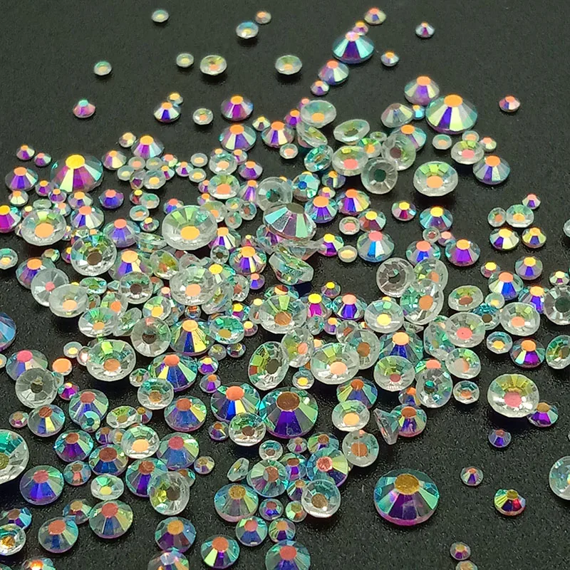 SS3 SS30 Хрустальные Стразы AB без горячей фиксации цветные стразы блестящие для