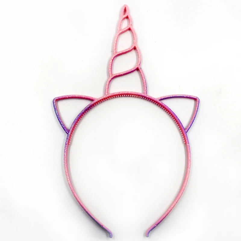 6 шт./лот обручи для волос с единорогом девочек милые пластиковая повязка на