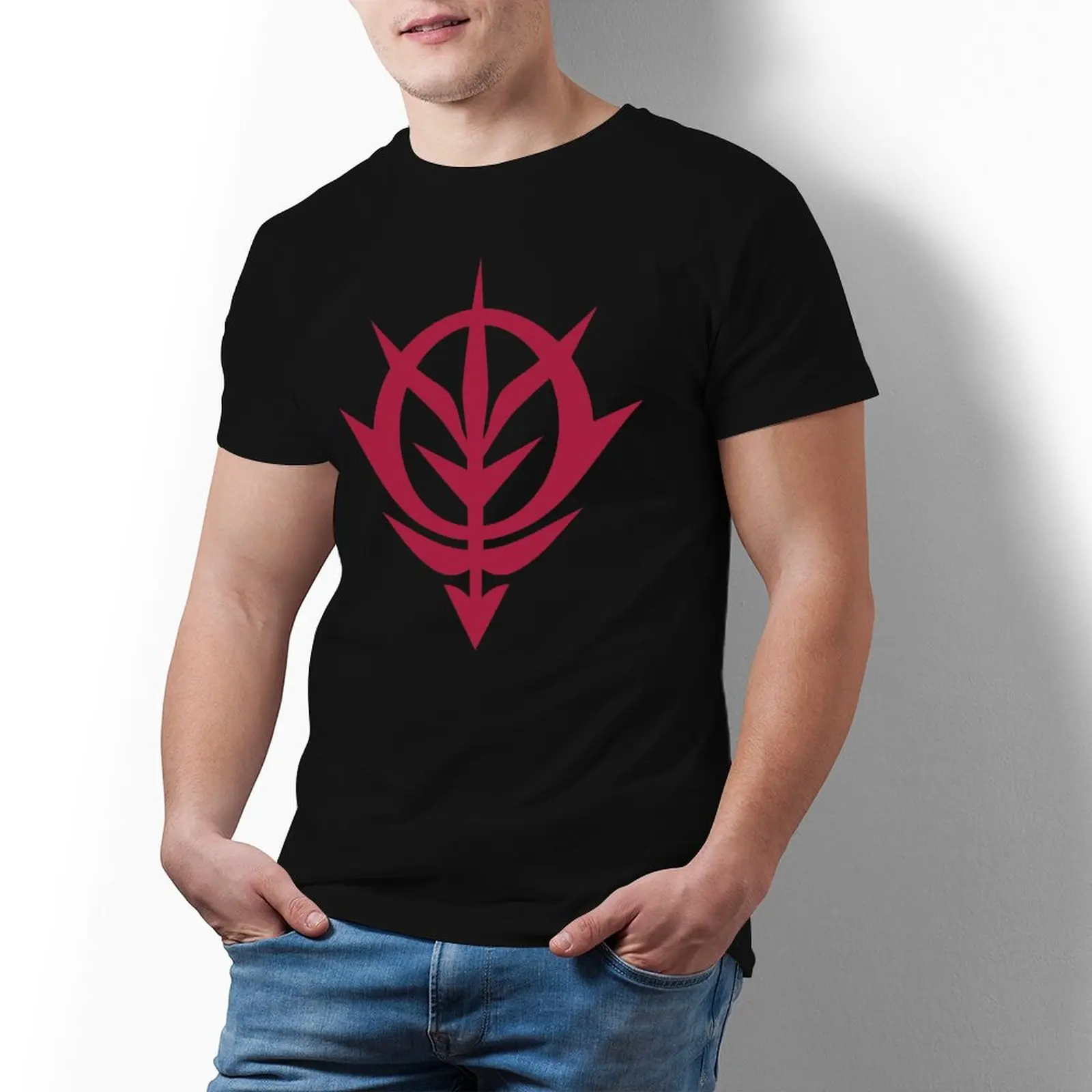 

Bandai Gundam Char Principality of Zeon Neo Zeon T Shirt Manga Basic 100 Cotton T-Shirt Short-Sleeve Printed Tshirt Mens