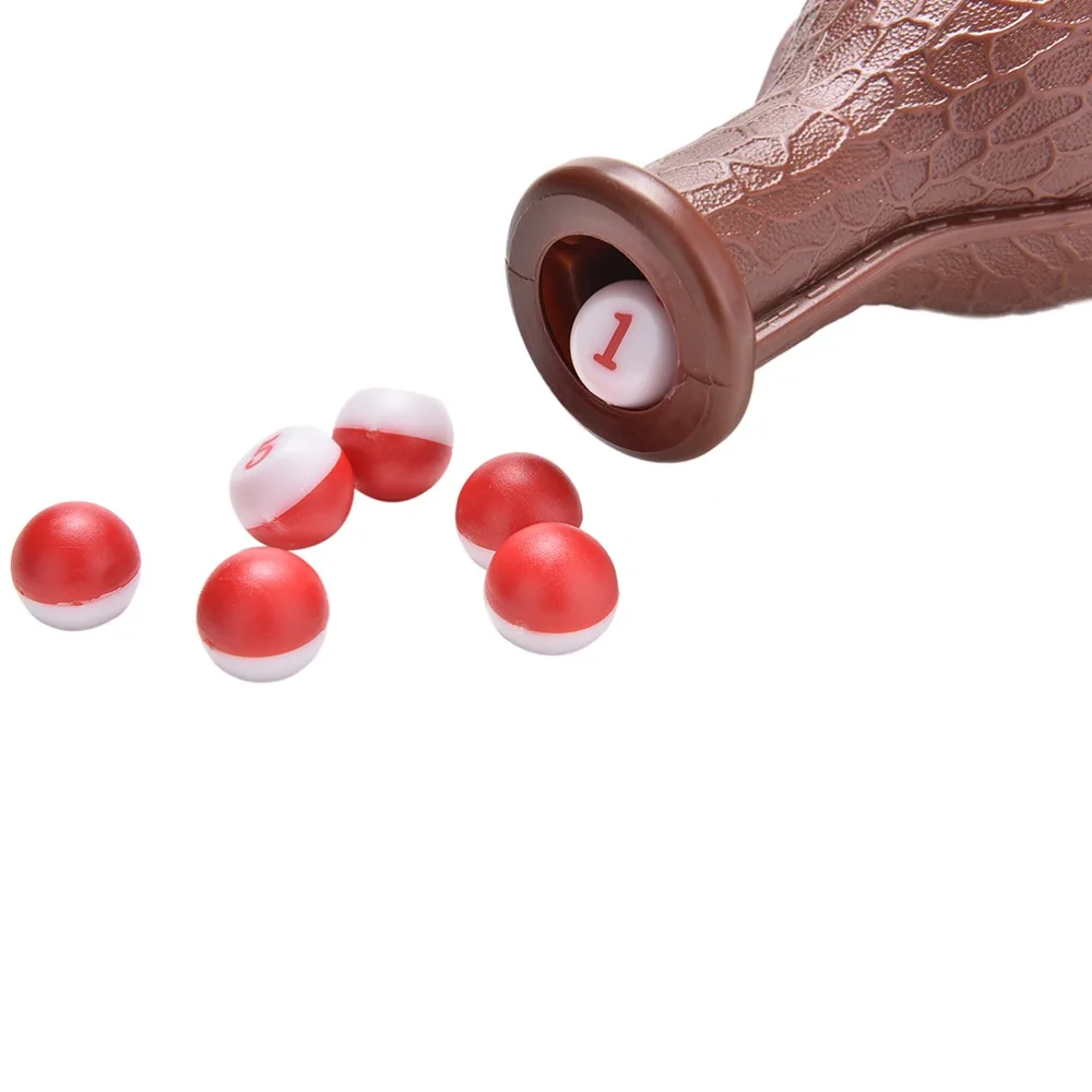 Келли пул Настольный шейкер бутылка + пластиковые мраморные таблетки номер 1-16