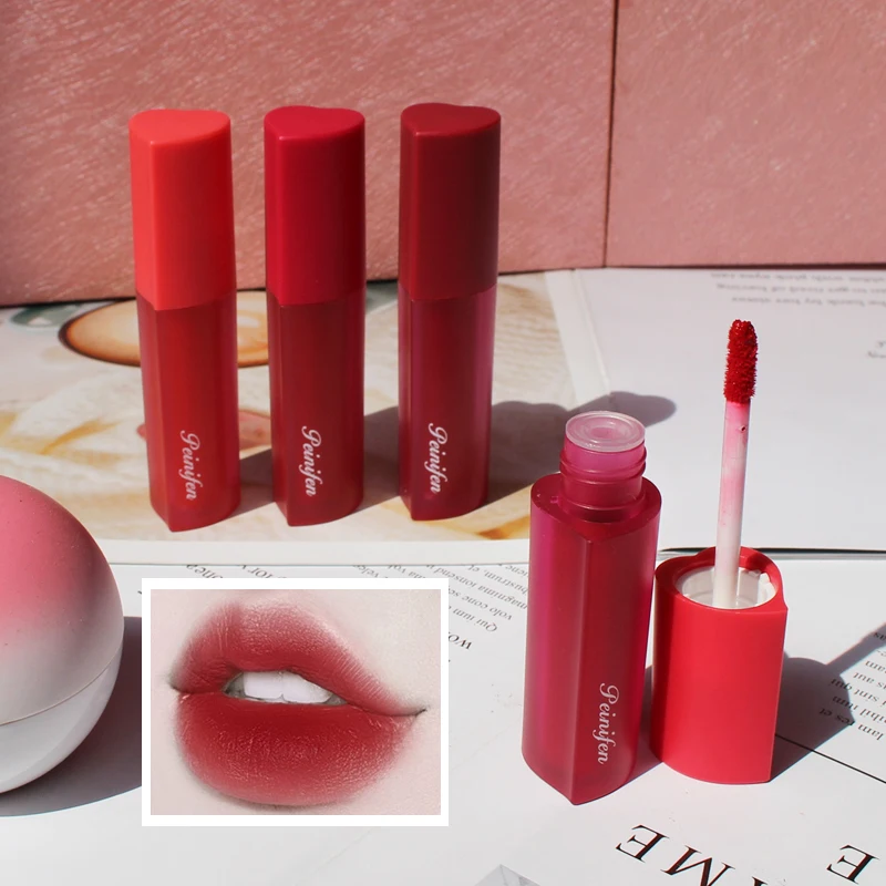 

Peinifen Velvet Lipstick Matte Silky Lip Gloss Waterproof Long Lasting Rich Colorful Lip Stick Girl Sexy Red Lip Makeup TSLM2