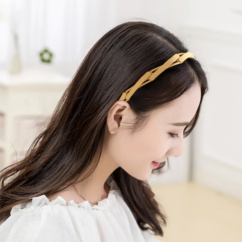 

Plastic Teethed Hair Hoop Portable Collapsible Head Hoop for Travel Make Up Hair Accessories Fashionable Foldable Headband