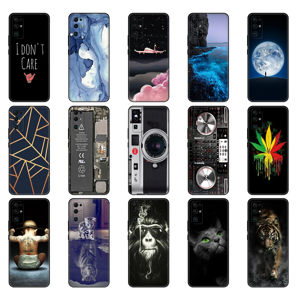For HONOR 30 Case 6.53 inch BMH-AN10 Soft Silicon TPU Back for Honor 30 Pro Plus Cover honor 30 Premium Bumper black tpu case