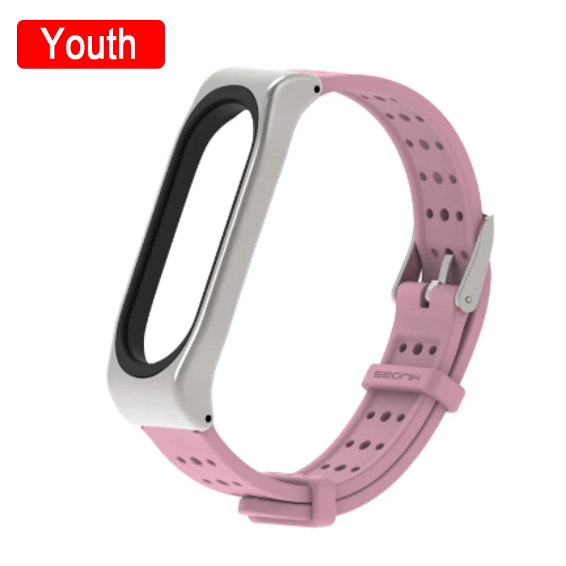 Youth Pink Для Xiaomi mi Band 4 металлический ремешок Безвинтовой из нержавеющей стали для Xiaomi mi band 4 NFC браслет металлический сменный ремешок для mi 4 - Цвет: Youth Pink