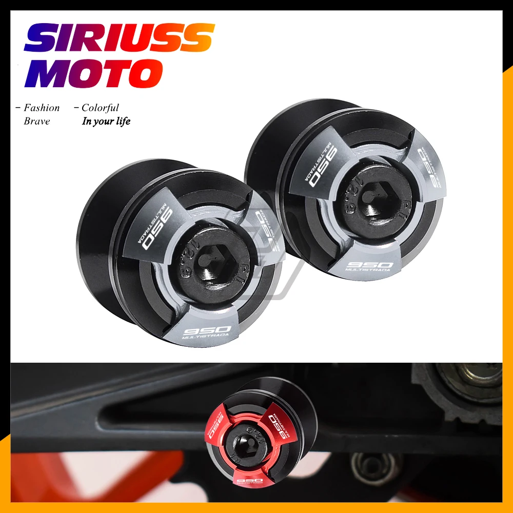 

Motorcycle Accessories Swingarm Spools Slider Stand Screws Case for Ducati Multiestrada 950 2017-2021