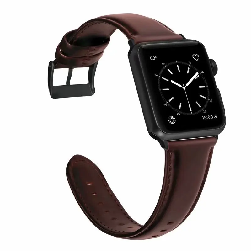 Мужской/женский новый кожаный ремешок для Apple Watch Series 4 3 2 1 iWatch4 браслет 44 мм/42 мм/40