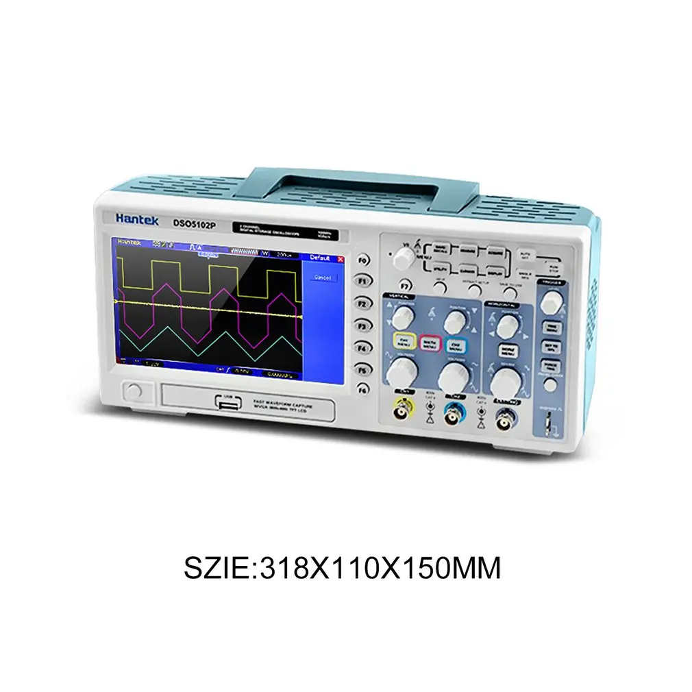 

Oscilloscope DSO5102P Digital Storage 100MHz 1Gsa/S 2-CH 7" TFT Display USB WD Portable Handheld Oscilloscopes