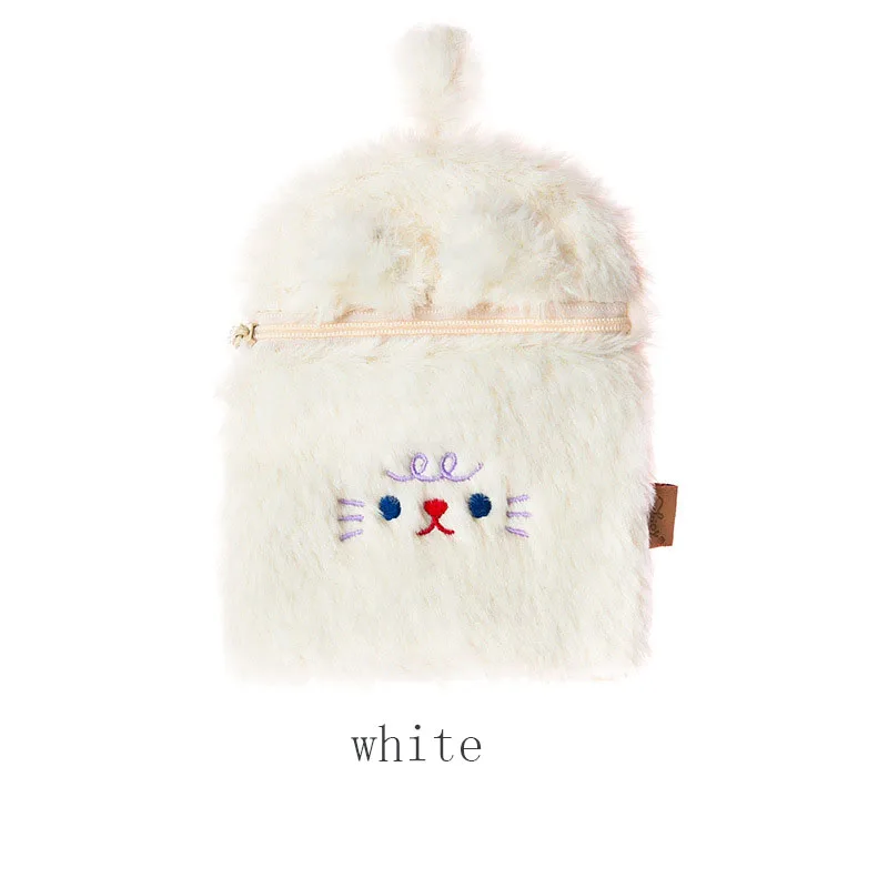 Мультяшный плюшевый медвежонок кошелек для монет милая вышитая сумка ключей