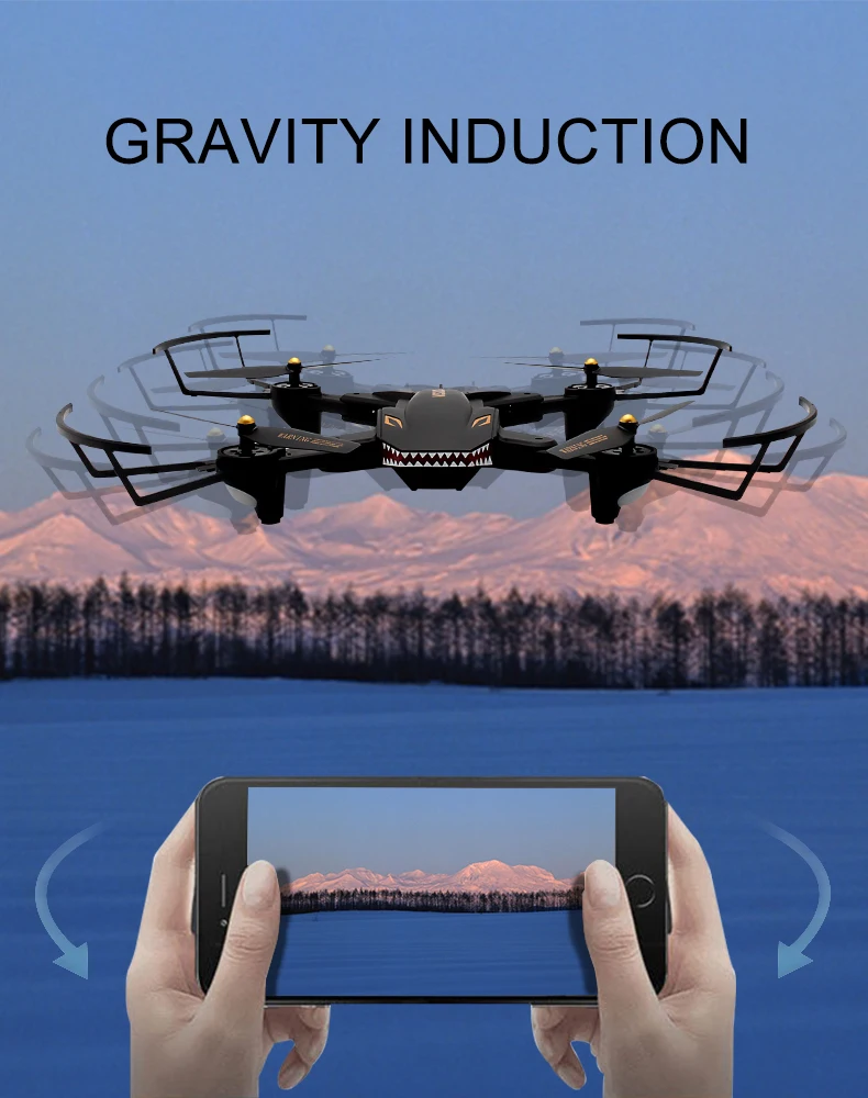 HGIYI XS809S Радиоуправляемый Дрон с 720P широкоугольной HD камерой XS809HW