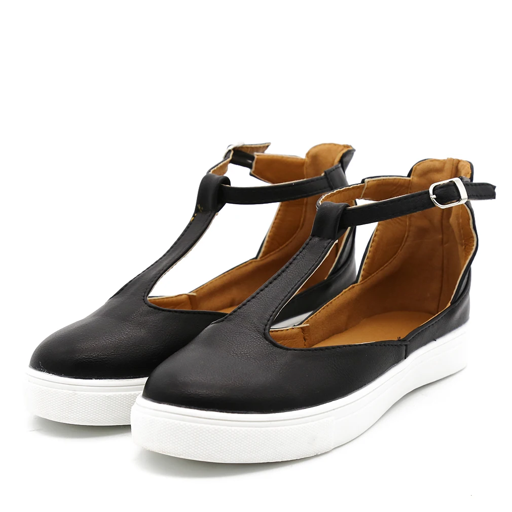 Новые женские летние туфли на плоской подошве модные с закрытым носком