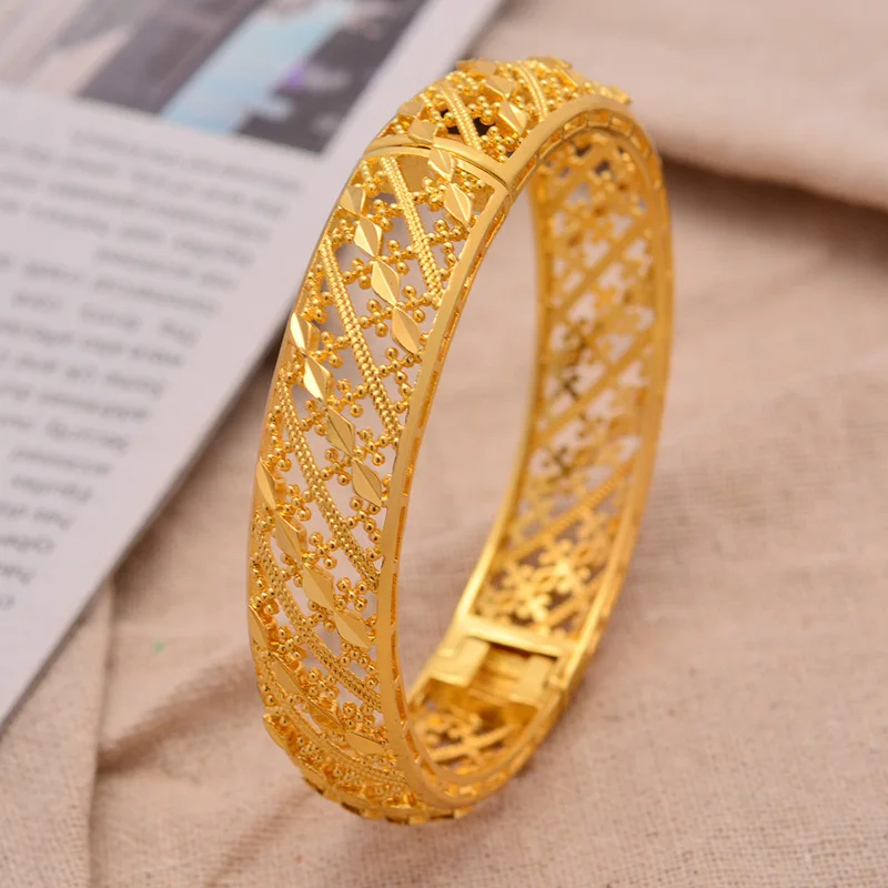 Большие роскошные открытые браслеты Wando для женщин/девушек свадебные из Дубая и