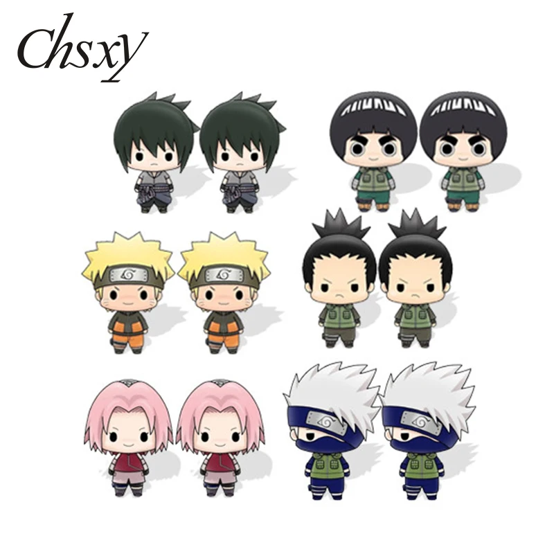 CHSXY искусство аниме серьги акриловые Sasuke Kakashi Мультяшные фигурки рисунок смола