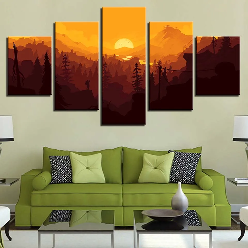 Пейзаж небо облако звезда горная река воздушный шар 5 шт. настенные картины для