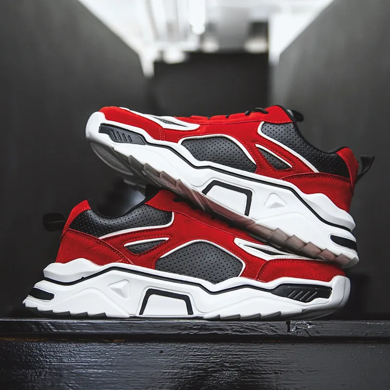 Кроссовки мужские дышащие повседневная обувь для отдыха толстая подошва удобные