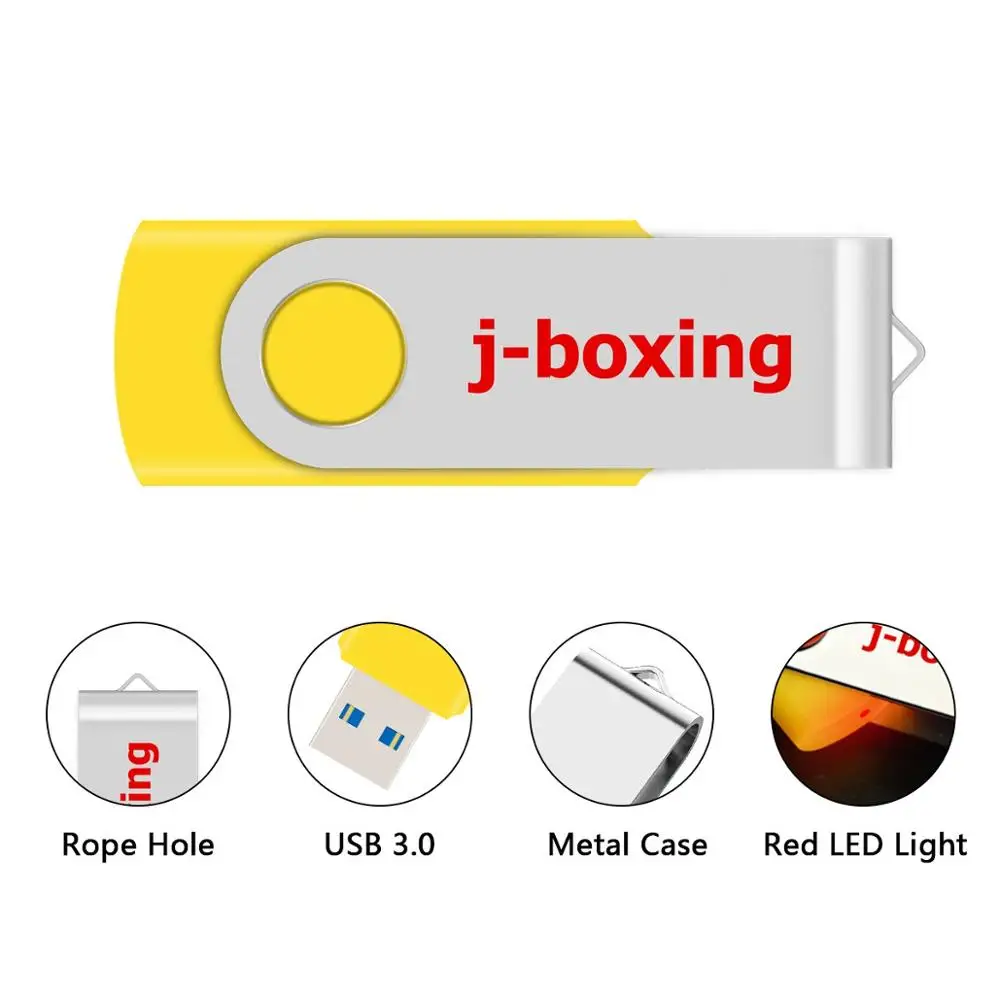 J-boxing 64GB USB 3.0 Flash Drive Thumb Memory Stick Metal Swivel Pen 16GB 32GB for PC Macbook Tablet usb Drives | Компьютеры и офис