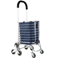 folding shopping cart small trolley portable home light climbing elderly