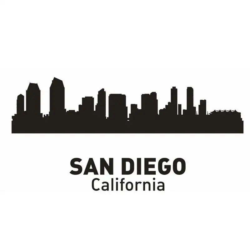 

SAN DIEGO City Decal Landmark Skyline Wall Stickers Sketch Decals Poster Parede Home Decor Sticker