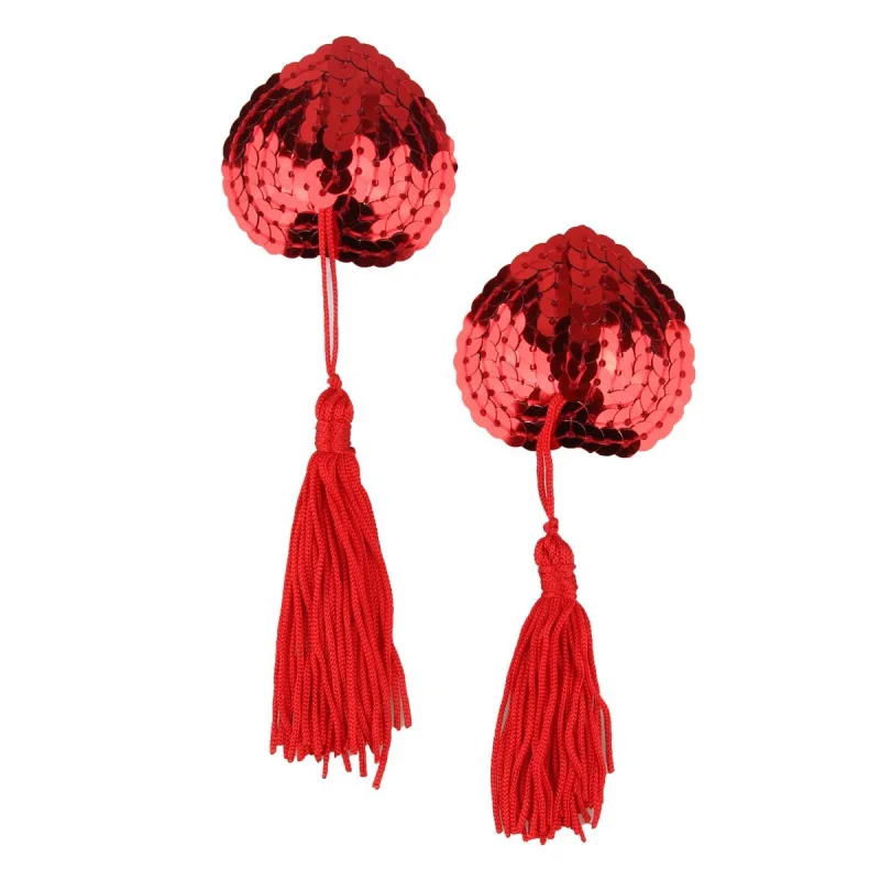 6 цветов сексуальные самоклеющиеся блестки кисточки покрытие в форме сердца