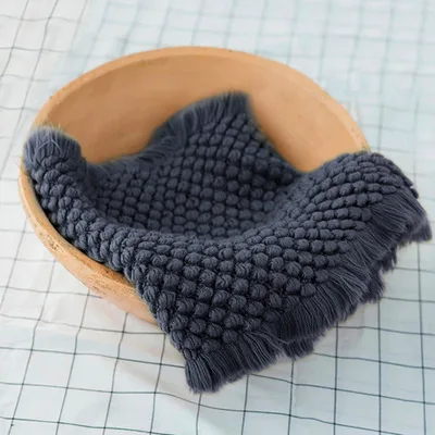 Высококачественное шерстяное вязаное крючком детское одеяло реквизит для