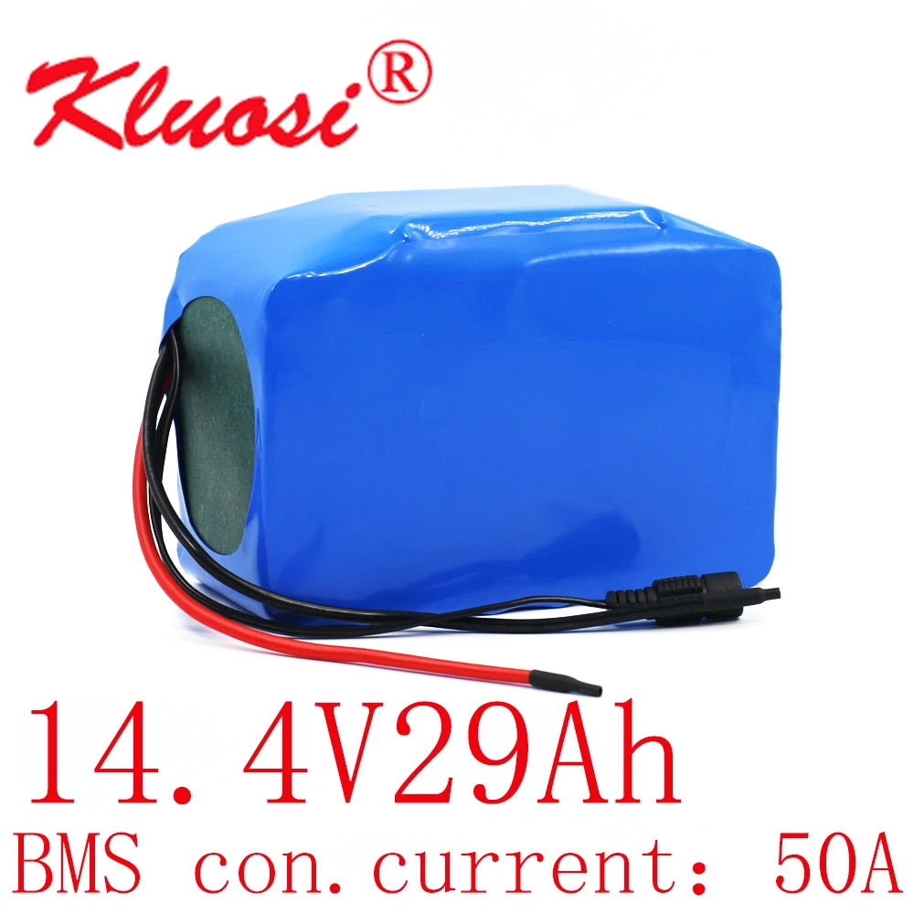 

Литиевый аккумулятор клуosi 4S10P, 14,8 в, 29 а/ч, 14,4 В, 600 Вт, 16,8 в, с системой управления батареей 50A для инвертора, интеллектуального робота, мощное о...