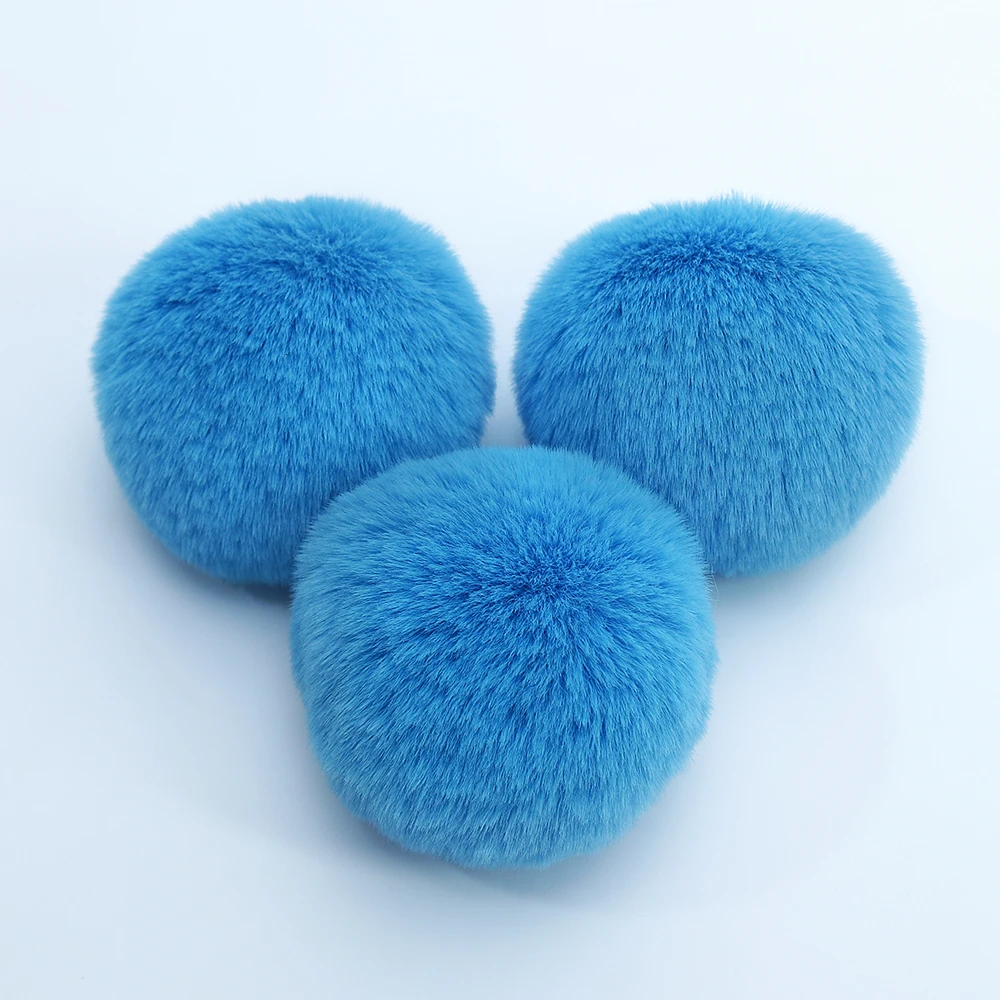sky blue 10 см мех мяч имитация кролика рекс шагге мяч Одежда обувь и шапки Аксессуары Ювелирные изделия Подвески ручная работа аксессуары - Цвет: sky blue