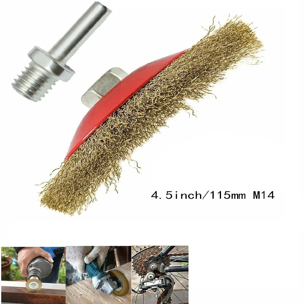 

Deburring Steel Wire Brush Paint Stripping Accessories Cleaning Tool Copper Plating Coated Derusting Descaling
