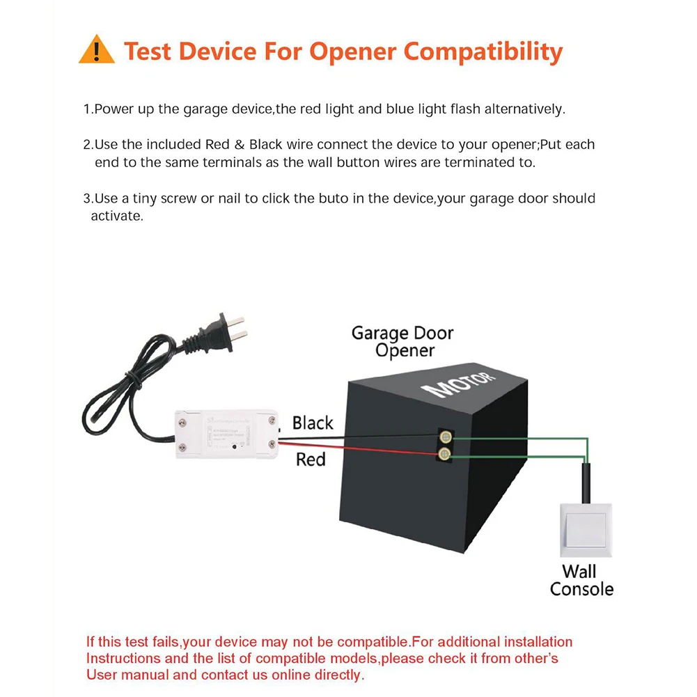 

WiFi Switch Smart Garage Door Opener Controller Tuya Smart Life App Voice Control for Google Assistant Alexa WiFi Garage Door Op