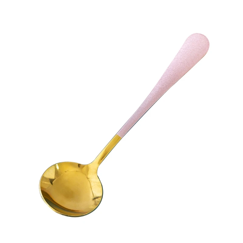 

Round Head Coffee Spoons Stainless Steel Mixing Tea Dessert Cake Scoop Honey Dessert Mixing Spoon Multicolor Optional