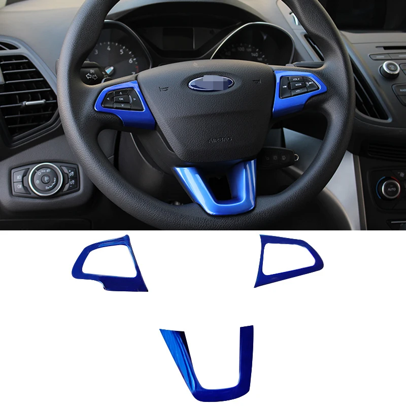 3 шт. для ford Escape Kuga 2017 2018 синяя красная и желтая внутренняя оплетка рулевого колеса