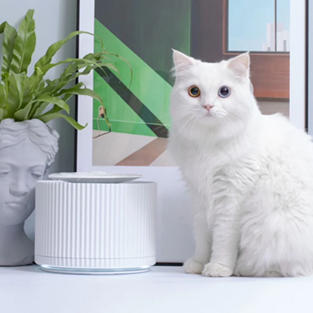 Xiaomi Mijia Smart Cat диспенсер для воды для домашних животных очиститель воды 5 Слои фильтр 360 градусов Открытый питьевой лоток животных для фонтанчика питьевой воды