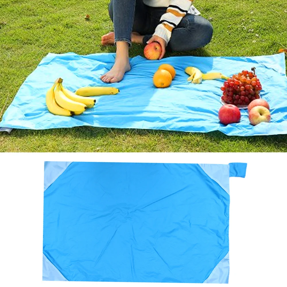 

Outdoor Picnic Blanket Portable Beach Blanket Ultralight Picnic Bag Pocket Camping Blanket for Travel and Camping (Black)