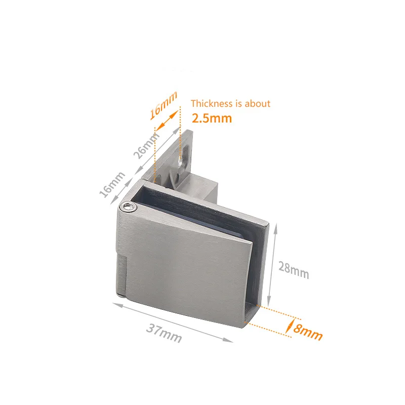 Стеклянная Петля из цинкового сплава 90 градусов матовое стекло петля для ванны