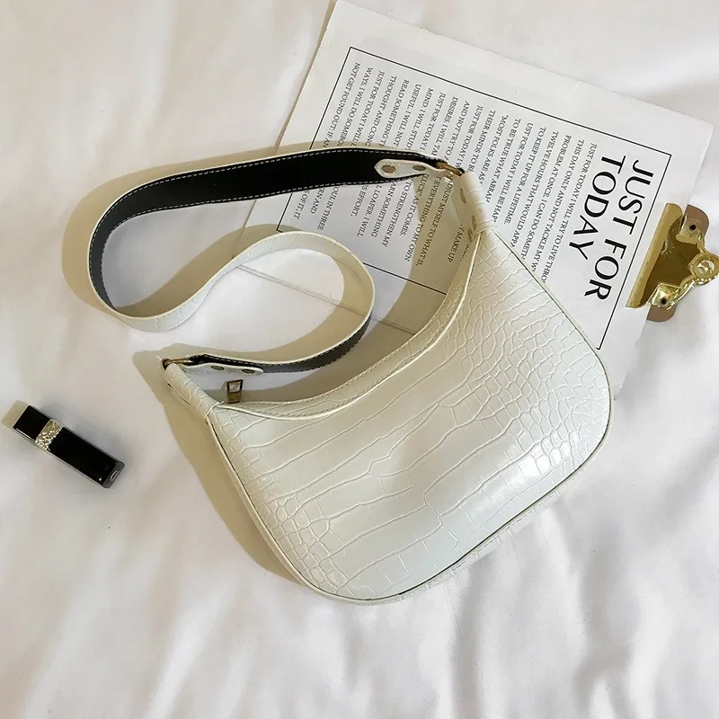 

Retro Crocodile Pattern Crossbody Bags For Women 2020 Luxury Hobo Bags Women Bags Designer Saddle Bags Lady Purses And Handbags