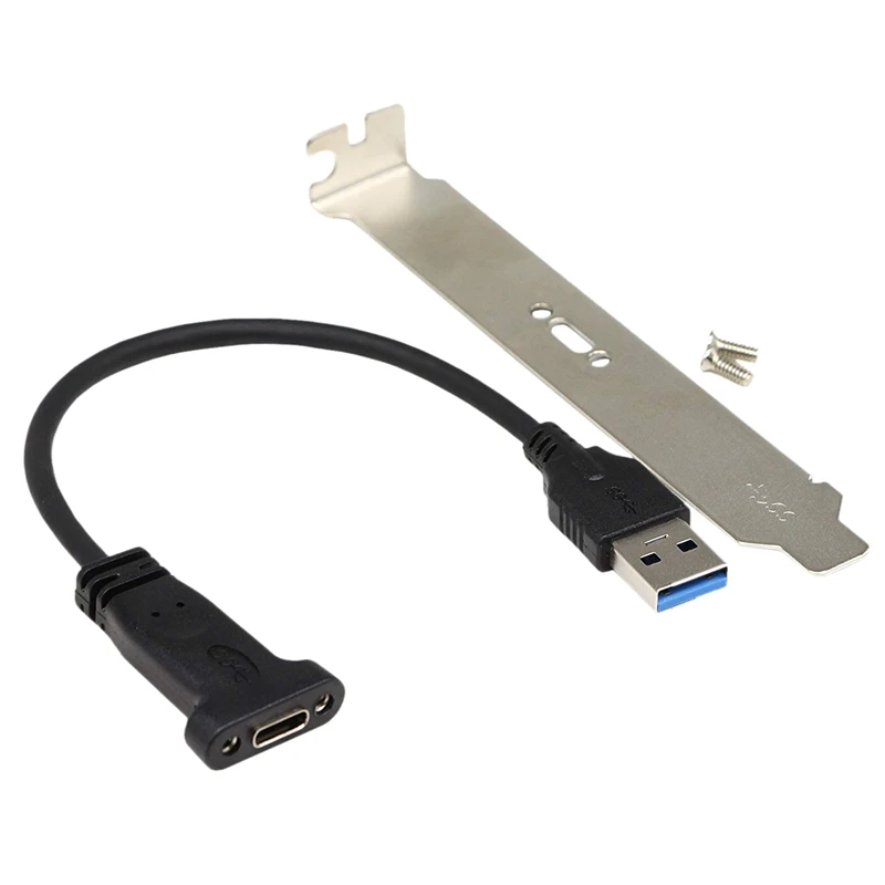 USB A 3.0 to C Front Panel Header Cable Male Type Female Mount Extension Data Sync and Charg | Электроника